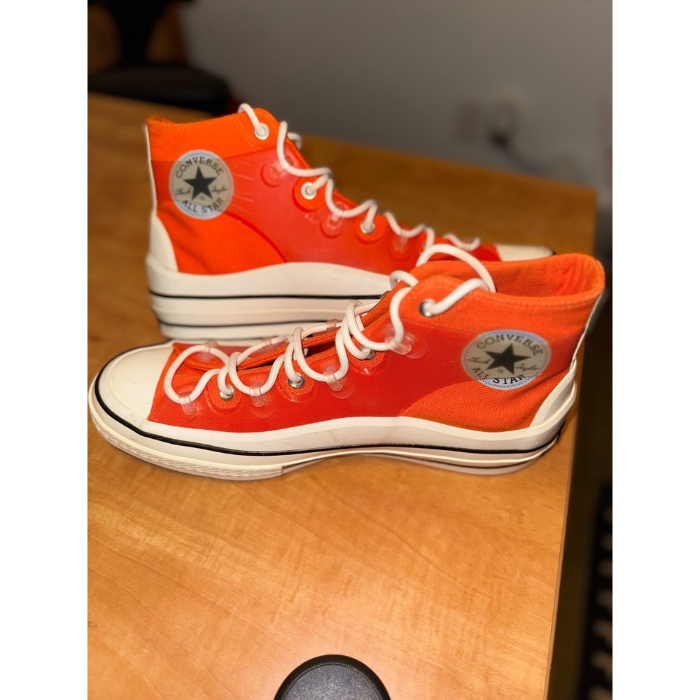 Converse Chuck 70 Utility Hi Orange White Sneakers Mens 12 Womens 14